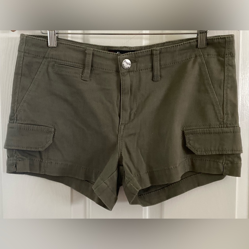 FRAGILE..WOMENS Olive Green Shorts